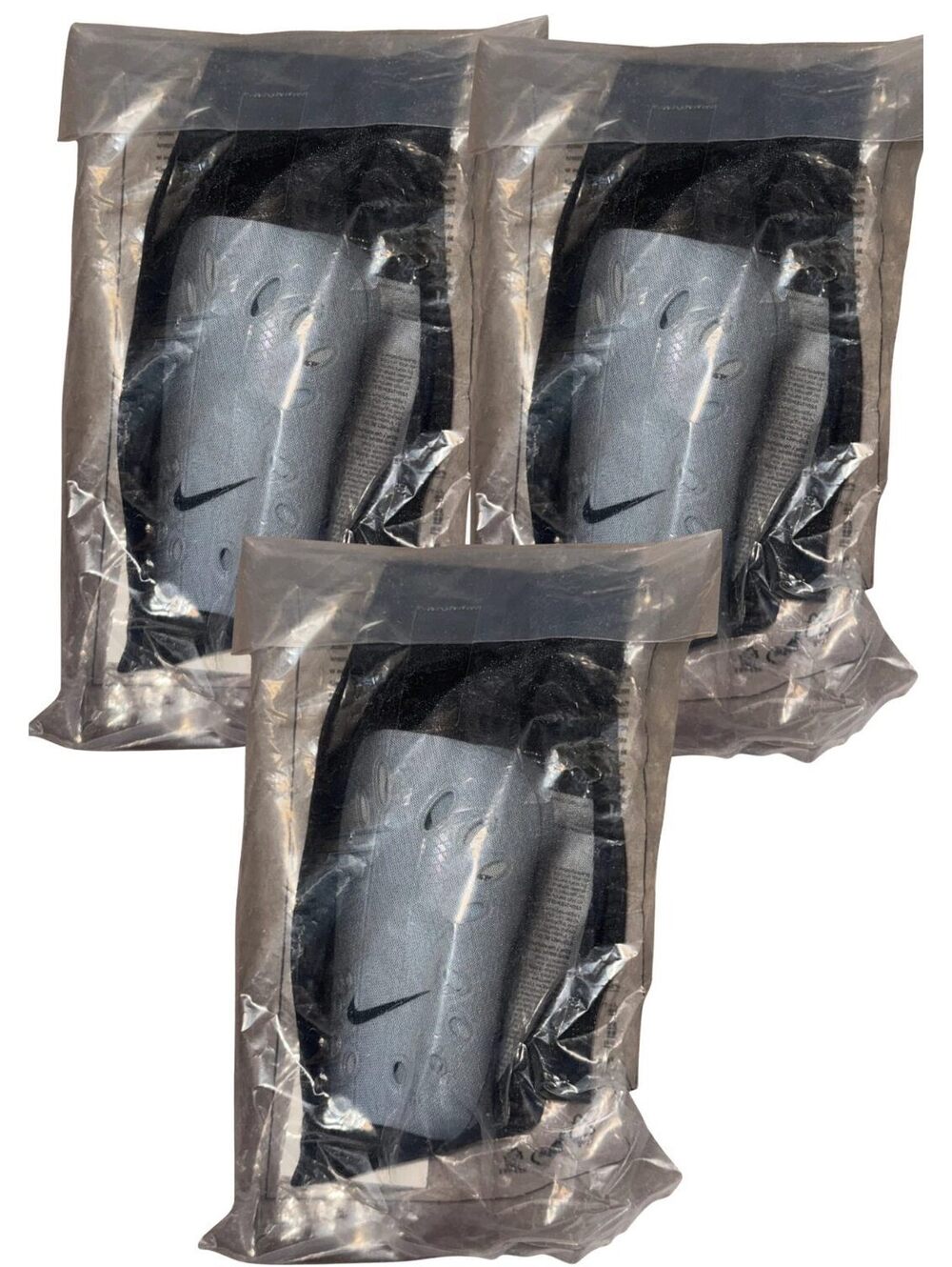 Nike J Guard Shin Guards Small SP0040-101 White Soccer Football 3 Pack